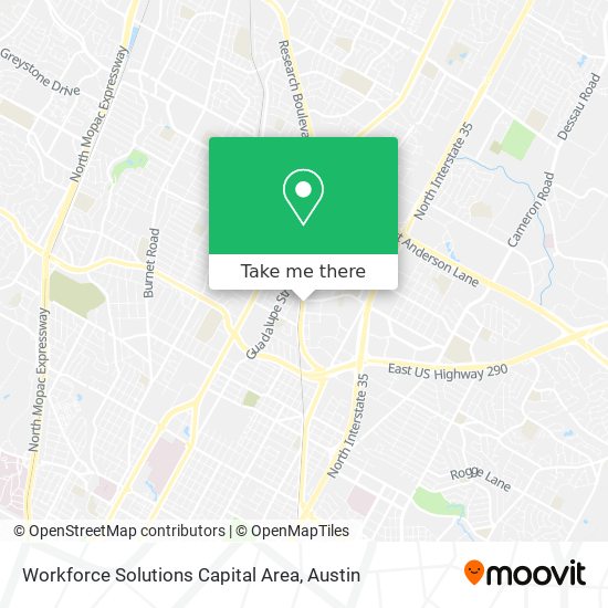 Mapa de Workforce Solutions Capital Area