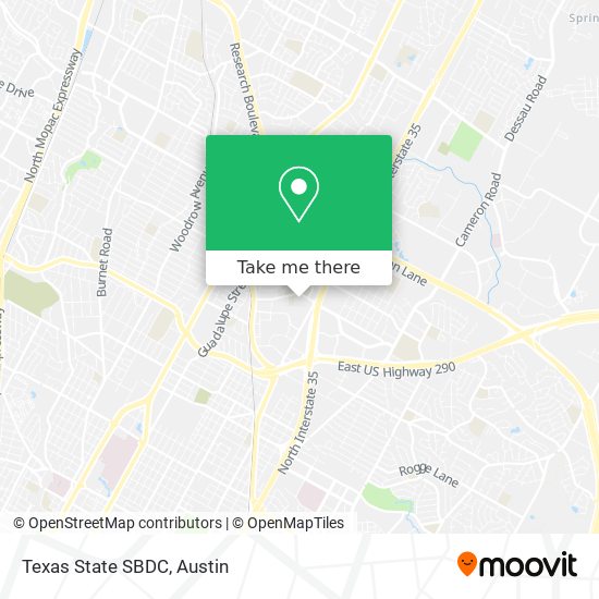 Texas State SBDC map