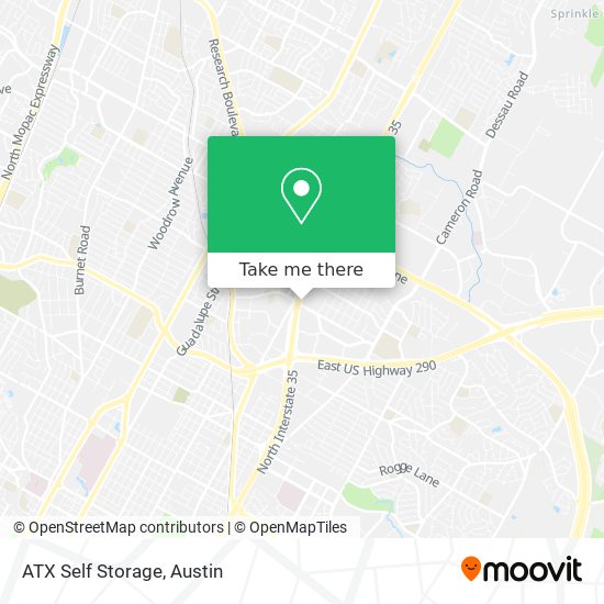 Mapa de ATX Self Storage