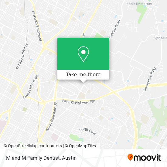 M and M Family Dentist map