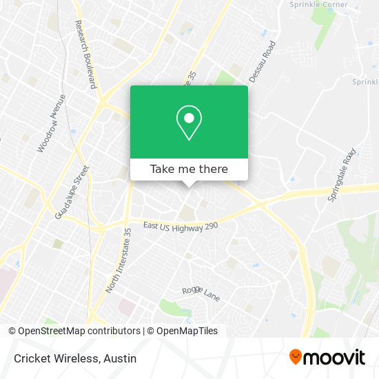 Mapa de Cricket Wireless