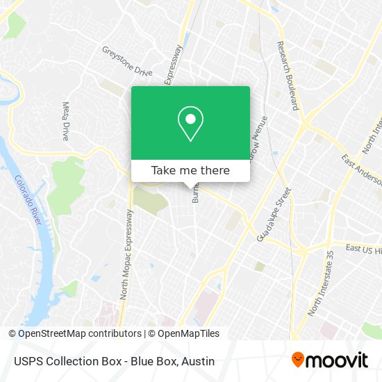 Mapa de USPS Collection Box - Blue Box