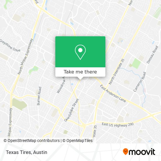 Mapa de Texas Tires