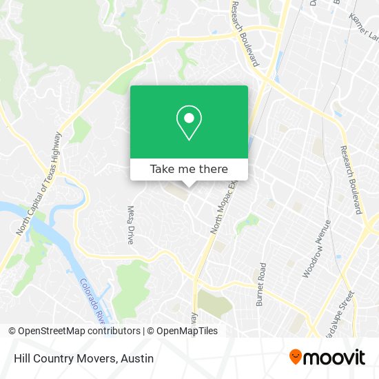 Hill Country Movers map