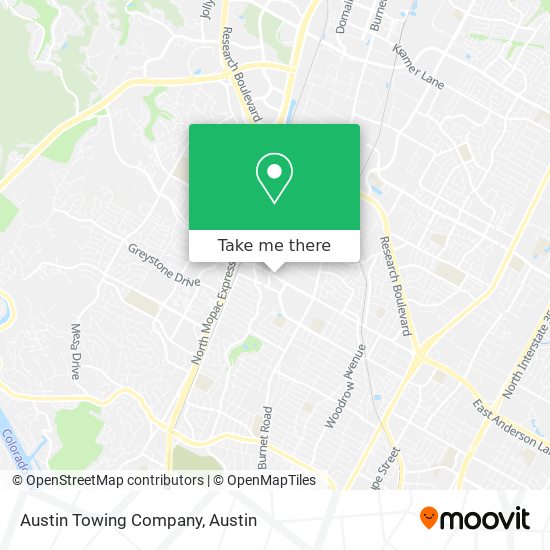 Austin Towing Company map