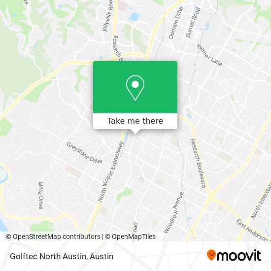 Golftec North Austin map