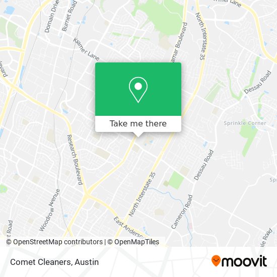 Comet Cleaners map