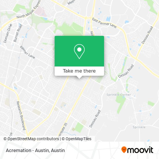 Acremation - Austin map