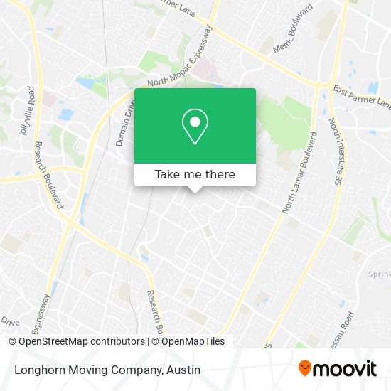 Longhorn Moving Company map