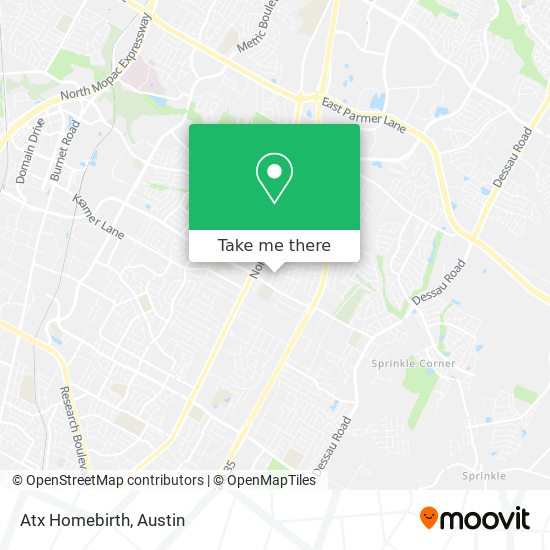 Mapa de Atx Homebirth