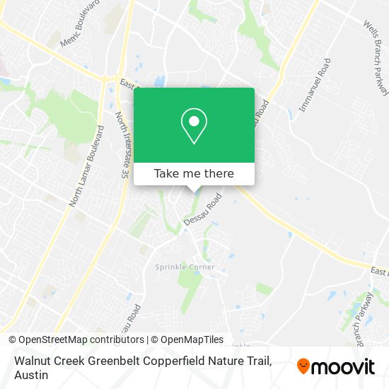 Mapa de Walnut Creek Greenbelt Copperfield Nature Trail