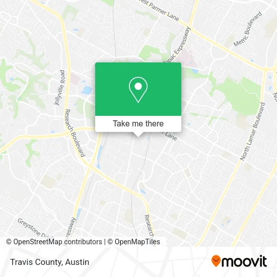 Travis County map