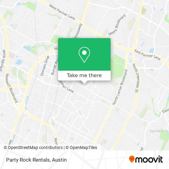 Mapa de Party Rock Rentals