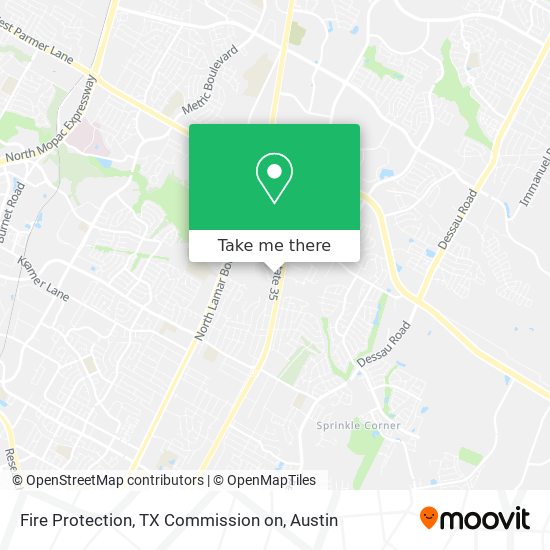 Fire Protection, TX Commission on map