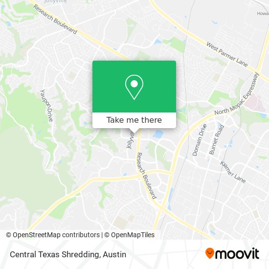 Central Texas Shredding map