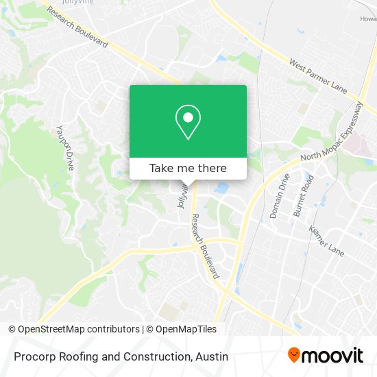 Mapa de Procorp Roofing and Construction