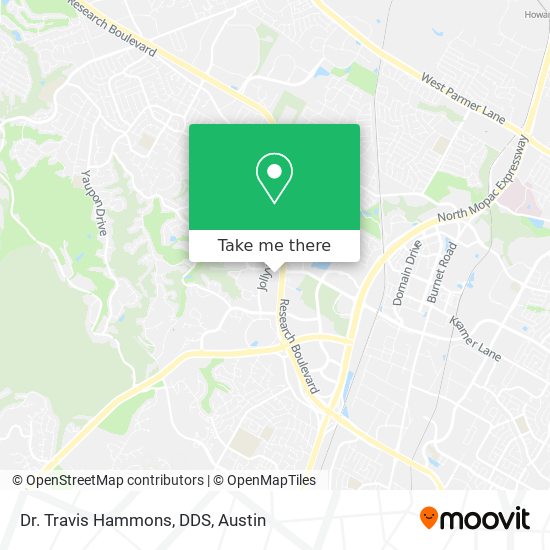 Dr. Travis Hammons, DDS map