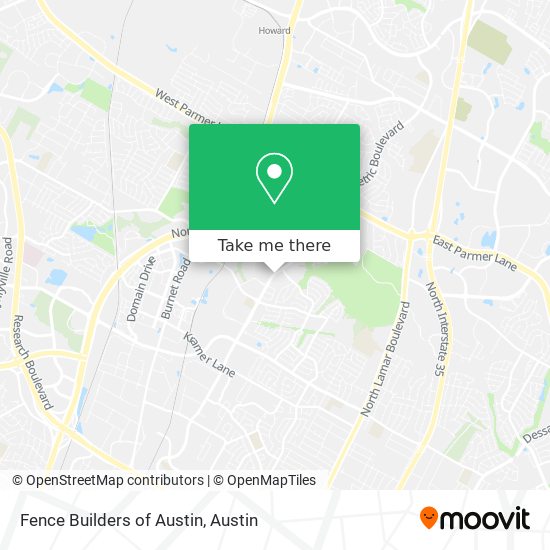 Fence Builders of Austin map