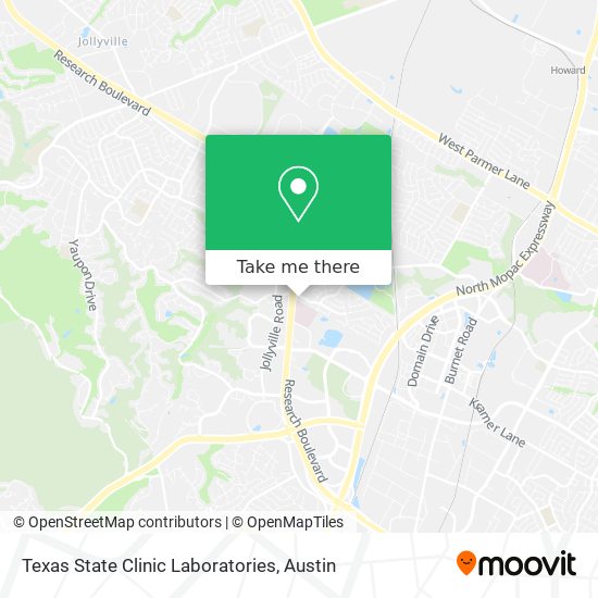 Mapa de Texas State Clinic Laboratories