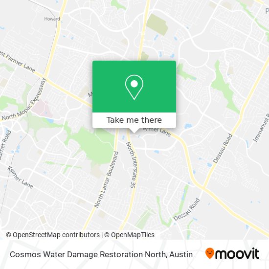 Cosmos Water Damage Restoration North map