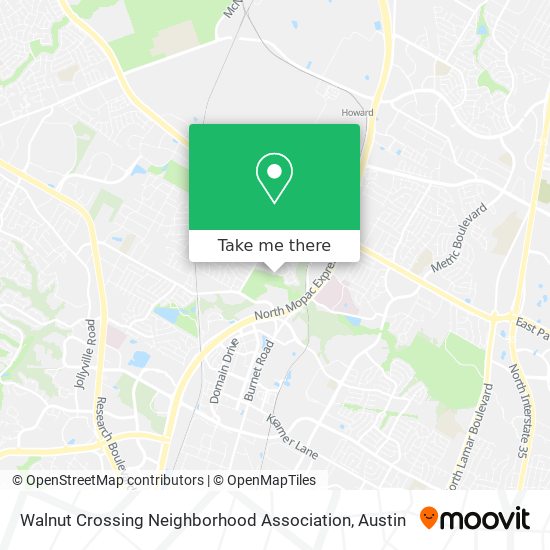 Mapa de Walnut Crossing Neighborhood Association