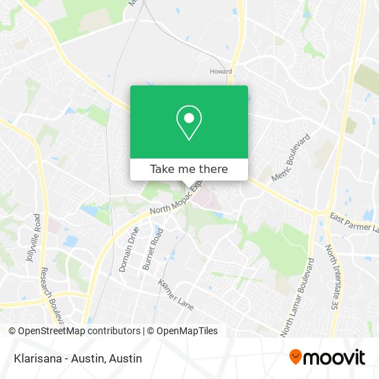 Klarisana - Austin map