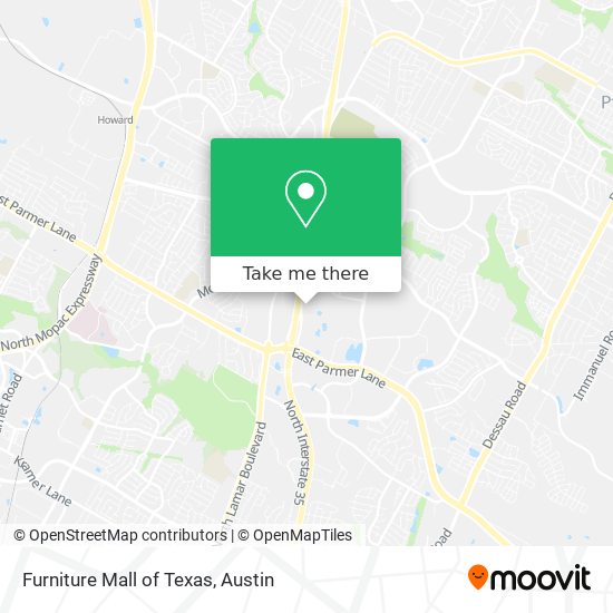 Furniture Mall of Texas map