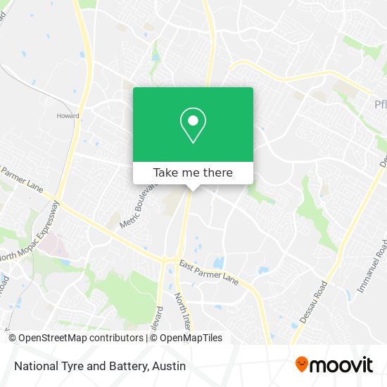 Mapa de National Tyre and Battery