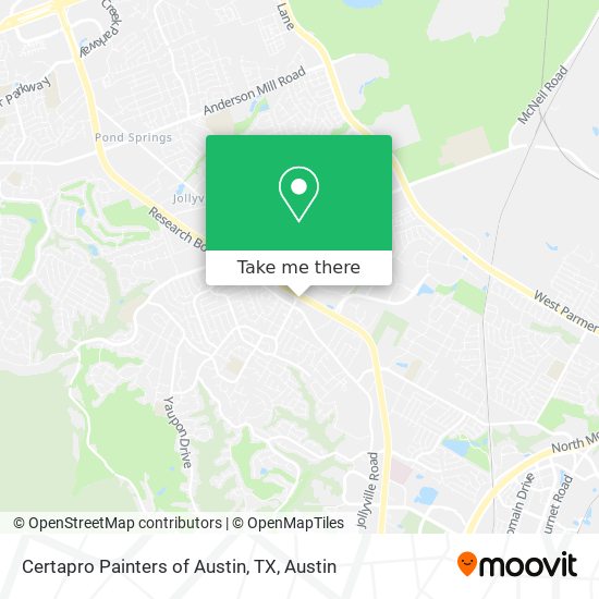 Mapa de Certapro Painters of Austin, TX