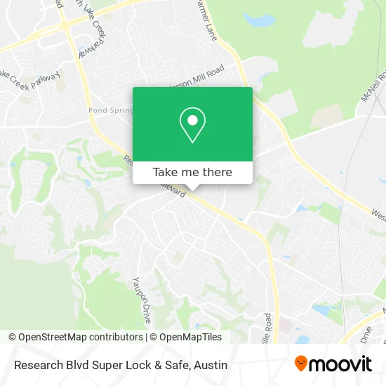 Research Blvd Super Lock & Safe map