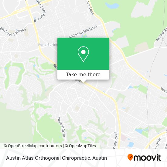 Mapa de Austin Atlas Orthogonal Chiropractic