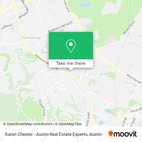 Mapa de Karen Chester - Austin Real Estate Experts
