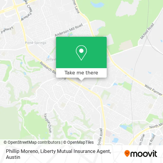 Phillip Moreno, Liberty Mutual Insurance Agent map
