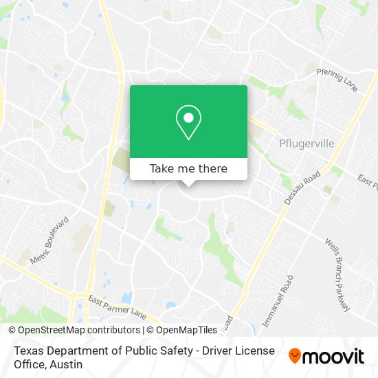 Mapa de Texas Department of Public Safety - Driver License Office