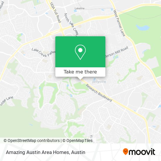 Amazing Austin Area Homes map