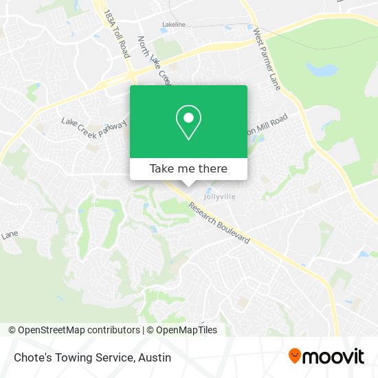 Mapa de Chote's Towing Service