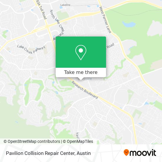 Pavilion Collision Repair Center map