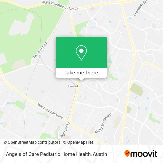 Mapa de Angels of Care Pediatric Home Health