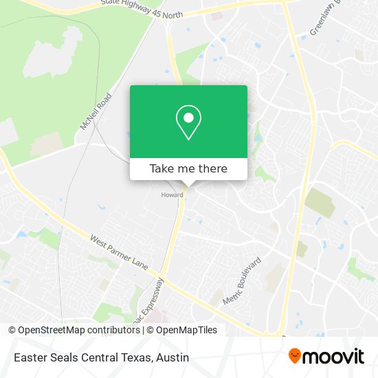 Mapa de Easter Seals Central Texas