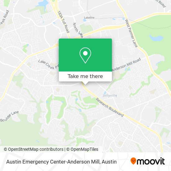 Mapa de Austin Emergency Center-Anderson Mill