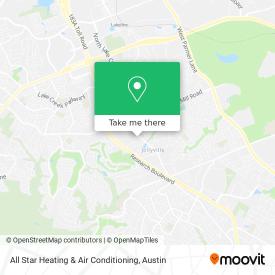 All Star Heating & Air Conditioning map