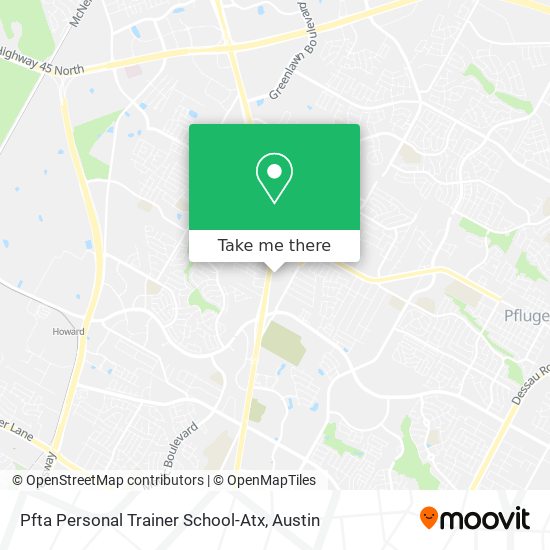 Pfta Personal Trainer School-Atx map