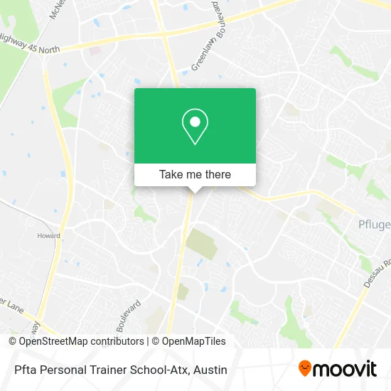 Pfta Personal Trainer School-Atx map