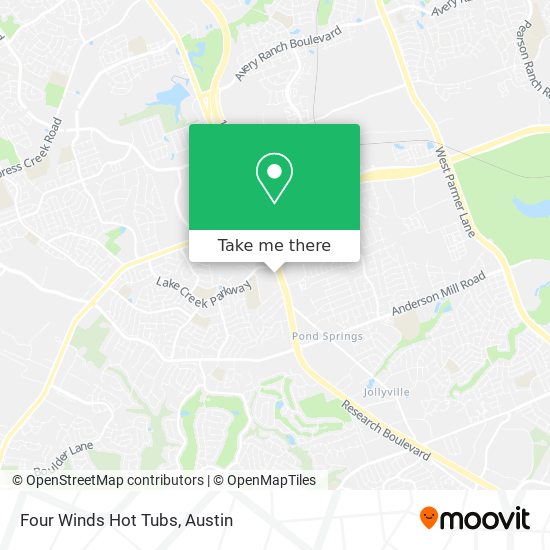 Mapa de Four Winds Hot Tubs