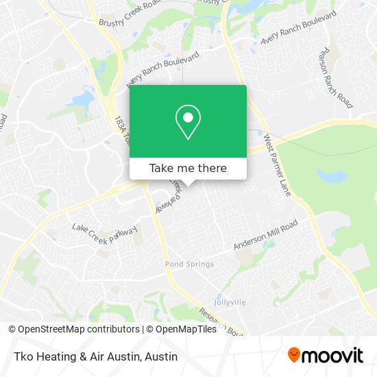 Tko Heating & Air Austin map