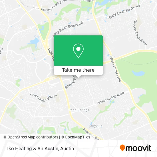 Tko Heating & Air Austin map