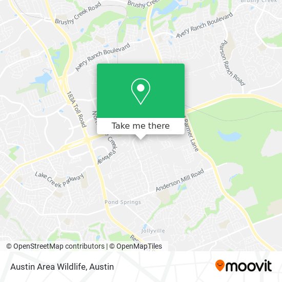 Mapa de Austin Area Wildlife