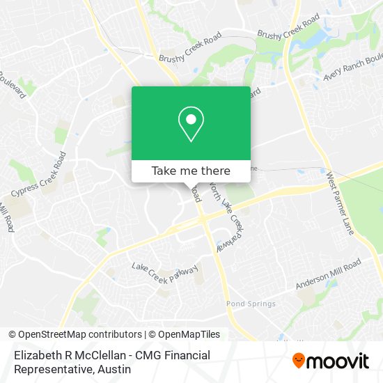 Mapa de Elizabeth R McClellan - CMG Financial Representative