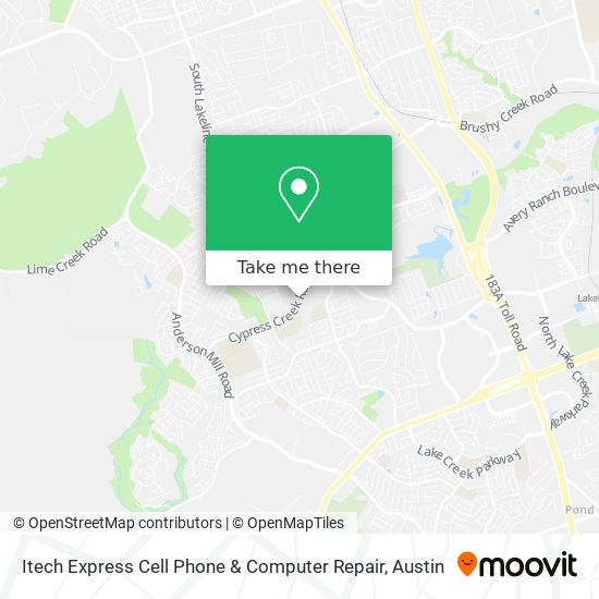 Itech Express Cell Phone & Computer Repair map