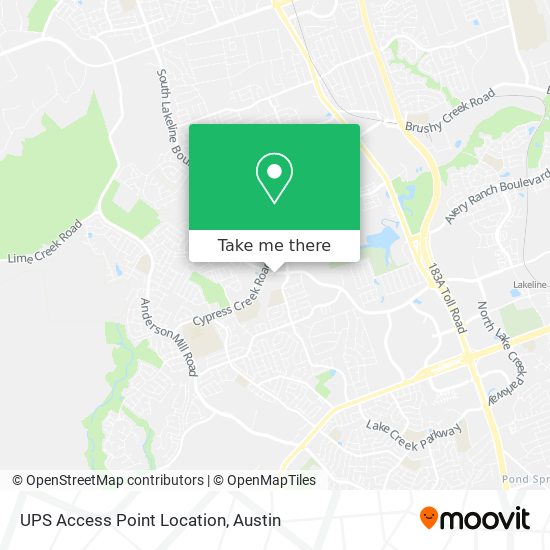 UPS Access Point Location map